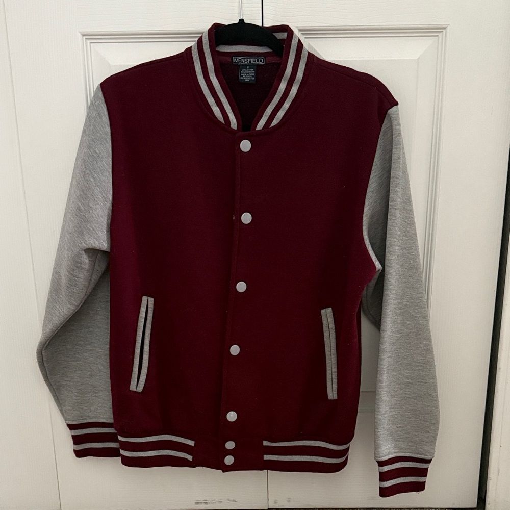 Geneva Red and Gray Varsity Jacket